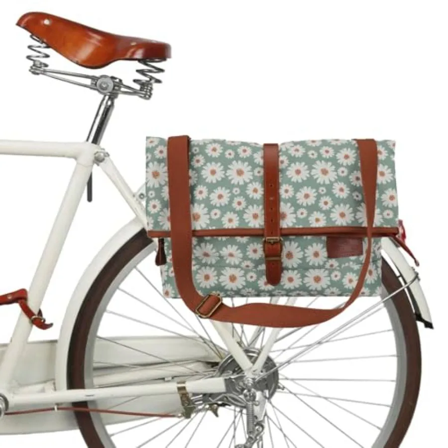 Bicycle panniers for urban commuting, nylon and leather roll-top clip-on design, black, water-resistant and easy-to-attach
Bicycle panniers for urban commuting, nylon and leather roll-top clip-on design, black, water-resistant and easy-to-attach