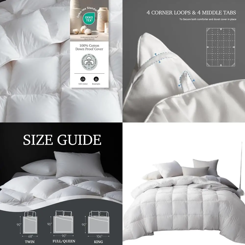 Роскошное одеяло из белого гусиного пуха двойного размера, 100% хлопок, среднее тепло, 8 угловых петель, 68x90
Роскошное одеяло из белого гусиного пуха двойного размера, 100% хлопок, среднее тепло, 8 угловых петель, 68x90