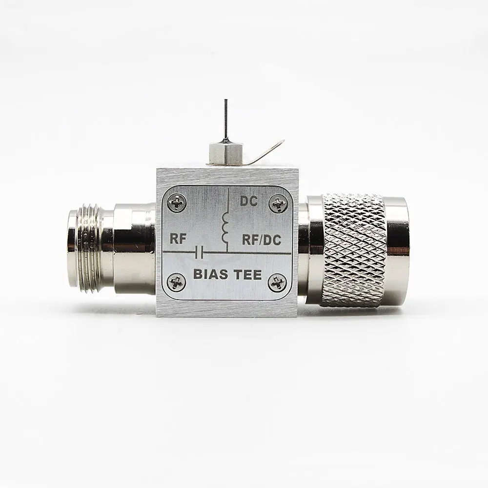 0.01-3GHz 3A High Current Bias Tee 50V RF DC Block 50ohms RF Coaxial Feed with N-Type Connector
0.01-3GHz 3A High Current Bias Tee 50V RF DC Block 50ohms RF Coaxial Feed with N-Type Connector