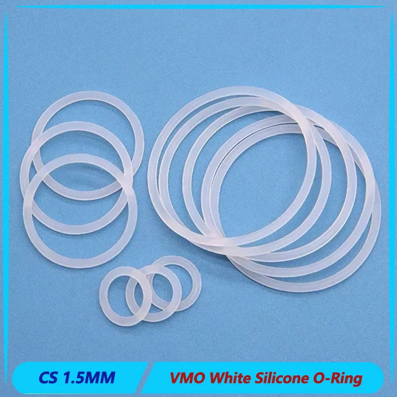 10/50pcs White CS 1.5mm OD 5mm ~ 80mm Food Grade Silicone VMQ O Ring Thickness Waterproof Washer Round O Shape Ring Seal Gaskets
10/50pcs White CS 1.5mm OD 5mm ~ 80mm Food Grade Silicone VMQ O Ring Thickness Waterproof Washer Round O Shape Ring Seal Gaskets