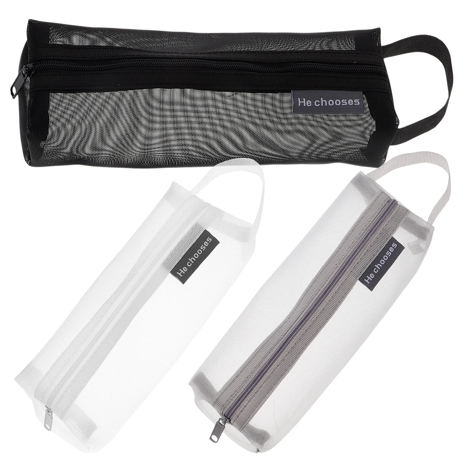 3 Pcs Stationery Box Transparent Mesh Pencil Bag Clear Zipper Storage Case Large Capacity School Office Travel Black White Gray
3 Pcs Stationery Box Transparent Mesh Pencil Bag Clear Zipper Storage Case Large Capacity School Office Travel Black White Gray