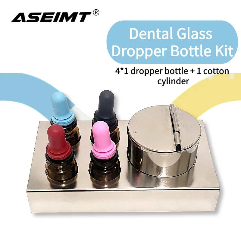 4Pcs Dental Amber Glass Dropper Bottle Set with Stainless Steel Base Premium Oral Care Tools for Dentist
4Pcs Dental Amber Glass Dropper Bottle Set with Stainless Steel Base Premium Oral Care Tools for Dentist