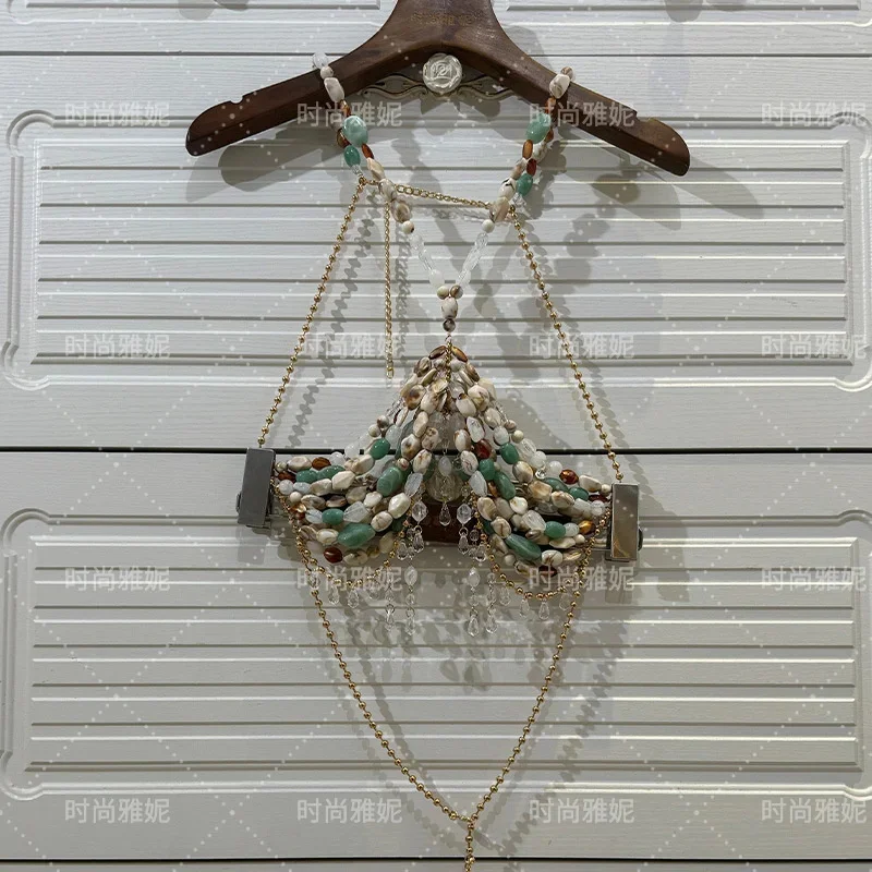Sexy Women Irregular Shape Acrylic Beaded Suspender Hollow Tassel Luwen Short Top Beach Island Travel Pearl Body
Sexy Women Irregular Shape Acrylic Beaded Suspender Hollow Tassel Luwen Short Top Beach Island Travel Pearl Body