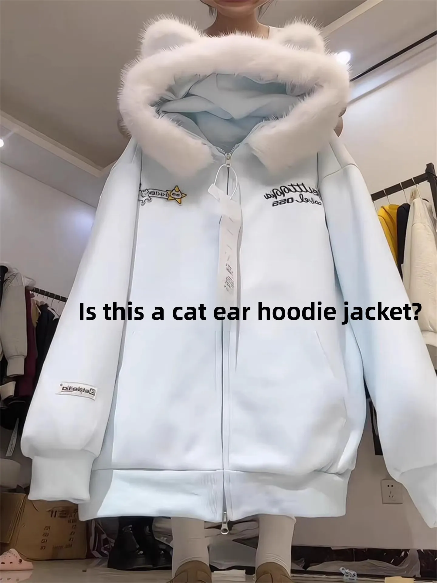 Retro American Ear Fur Collar Hoodie Women's Autumn Winter Fleece Lazy Style Blue Casual Jacket Loose Fit Long Sleeve
Retro American Ear Fur Collar Hoodie Women's Autumn Winter Fleece Lazy Style Blue Casual Jacket Loose Fit Long Sleeve