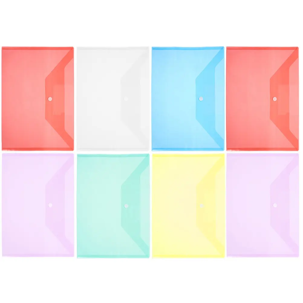 8Pcs Plastic Document Storage Bags Transparent Button File Organizer Envelopes Office Supplies File Folder A4 Size
8Pcs Plastic Document Storage Bags Transparent Button File Organizer Envelopes Office Supplies File Folder A4 Size