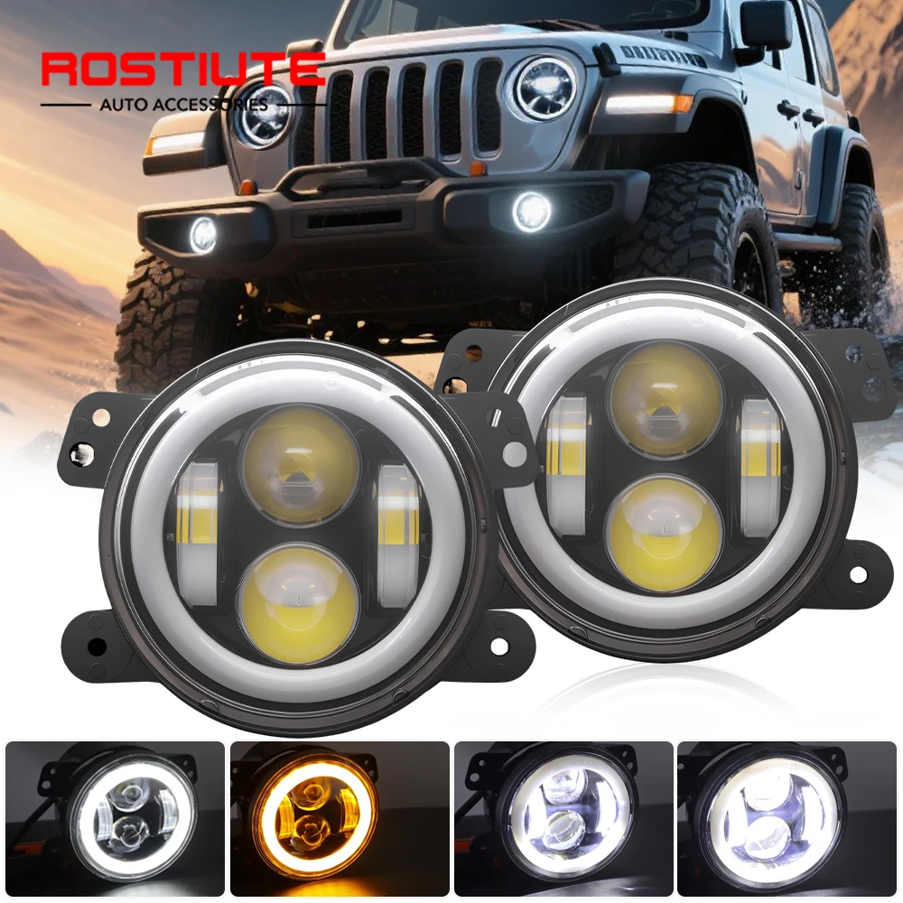 4-Inch LED Fog Lights Universal Foglights With DRL & Amber Halo Ring Turn Signal Bright Off-Road Fog Lamp for Pickcup SUV Auto
4-Inch LED Fog Lights Universal Foglights With DRL & Amber Halo Ring Turn Signal Bright Off-Road Fog Lamp for Pickcup SUV Auto