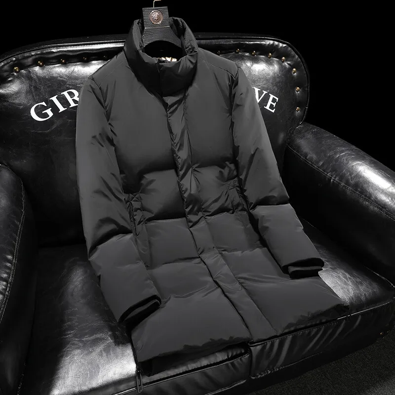 Men's Thiened Bread Sle Busin Casual down Jaet Stand Collar Mid-Length White Du down Outerwear Bla Winter New
Men's Thiened Bread Sle Busin Casual down Jaet Stand Collar Mid-Length White Du down Outerwear Bla Winter New