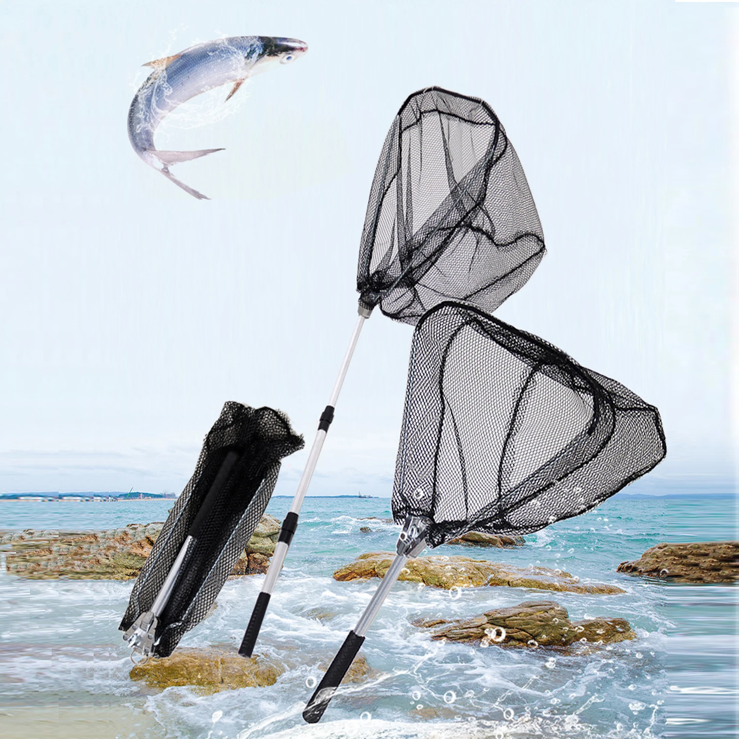 Telescopic Foldable Fishing Net Landing Net 50cm/120cm Portable Fish Scoop Net with Non-Slip Handle Fishing Accessories
Telescopic Foldable Fishing Net Landing Net 50cm/120cm Portable Fish Scoop Net with Non-Slip Handle Fishing Accessories