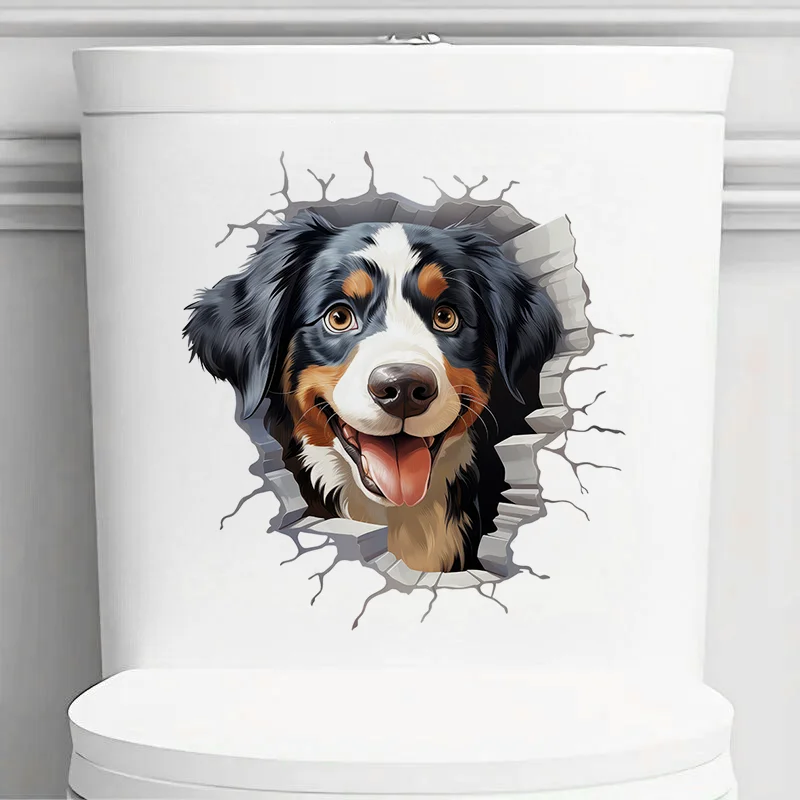 90911# Adorable Bernese Mountain Dog Breaking Through the Wall Toilet Stickers, Bright Wall for Home, Cabinet, Door,Decoration
90911# Adorable Bernese Mountain Dog Breaking Through the Wall Toilet Stickers, Bright Wall for Home, Cabinet, Door,Decoration