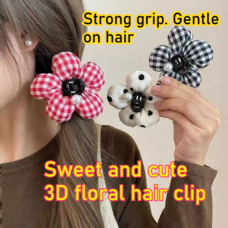 New cartoon flower hair clips, niche checked floral hair clips, summer checked updo shark clips
New cartoon flower hair clips, niche checked floral hair clips, summer checked updo shark clips