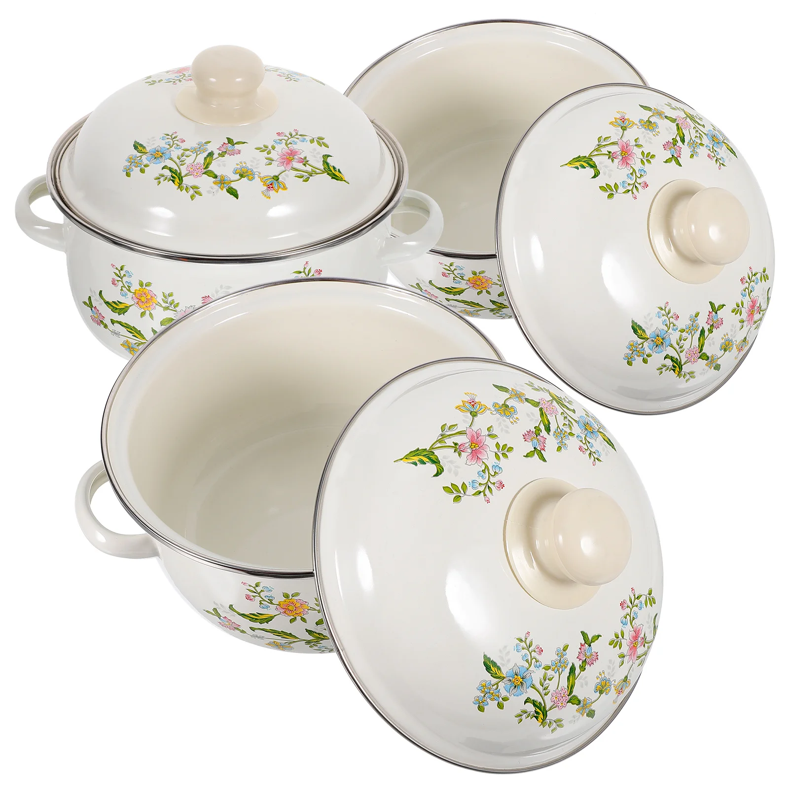 3Pcs Mini Soup Pot Set Enamel Stock Pots with Handles for Stove Top Cooking Stews Noodles Milk Milk Pan Enamel Pot
3Pcs Mini Soup Pot Set Enamel Stock Pots with Handles for Stove Top Cooking Stews Noodles Milk Milk Pan Enamel Pot