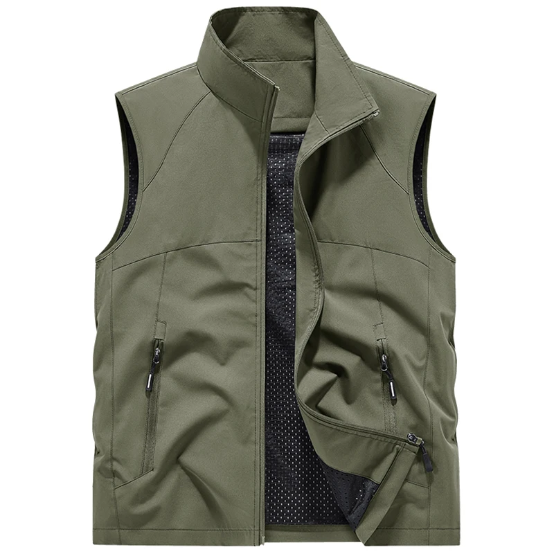 Spring New Outdoor Fishing Vest Solid Stand Collar Breathable Photography Waistcoat Leisure High-Quality Sleeveless Vests Male
Spring New Outdoor Fishing Vest Solid Stand Collar Breathable Photography Waistcoat Leisure High-Quality Sleeveless Vests Male