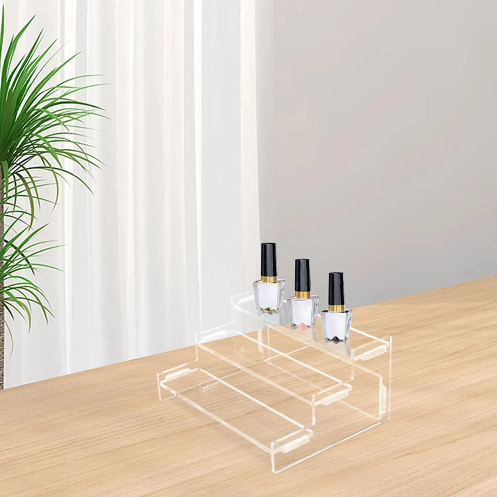 Three display stand clear acrylic 3 layers shelves storage container small dessert table organizer for skincare
Three display stand clear acrylic 3 layers shelves storage container small dessert table organizer for skincare