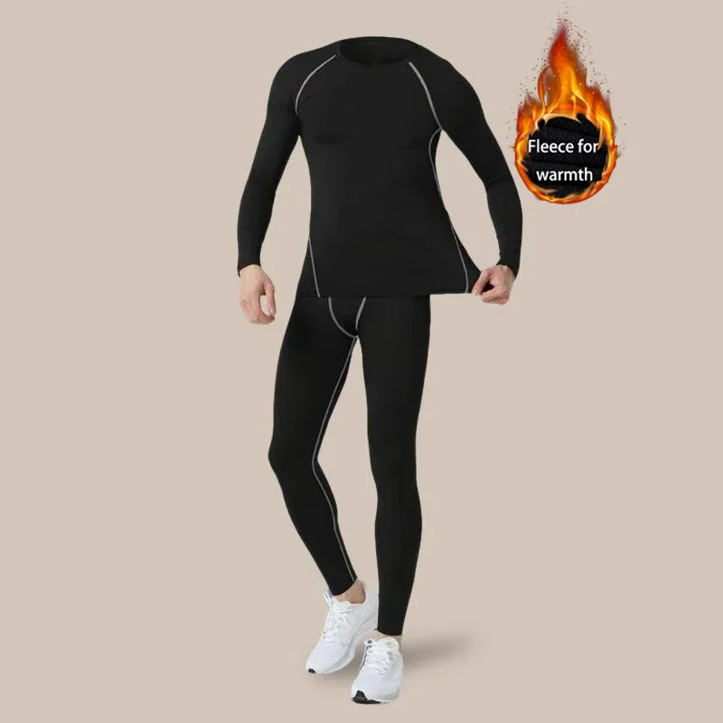 Quick drying tight fitting suit for men's running and fitness training, sports warm and high elasticity base
Quick drying tight fitting suit for men's running and fitness training, sports warm and high elasticity base