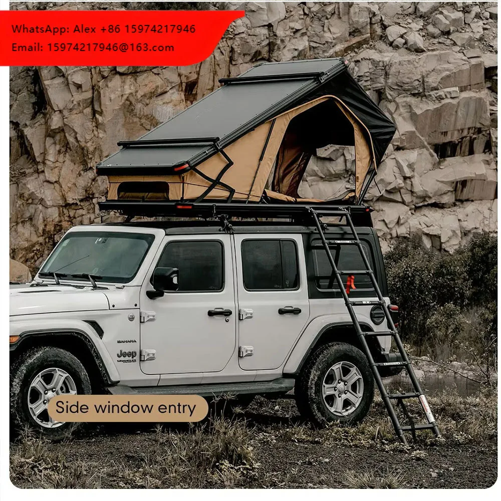 Easy Install Foldable Hard Shell Roof Tent With Integrated Ladder & Breathable Mesh Door Car Roof Tent
Easy Install Foldable Hard Shell Roof Tent With Integrated Ladder & Breathable Mesh Door Car Roof Tent