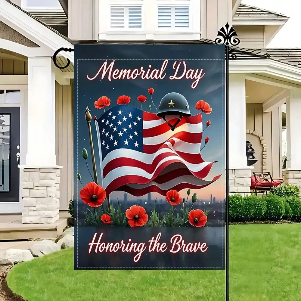 1PC Memorial Day American Flag Poppy Flower Polyester Garden Flag Yard Lawn Balcony Porch Decor No Flagpole
1PC Memorial Day American Flag Poppy Flower Polyester Garden Flag Yard Lawn Balcony Porch Decor No Flagpole
