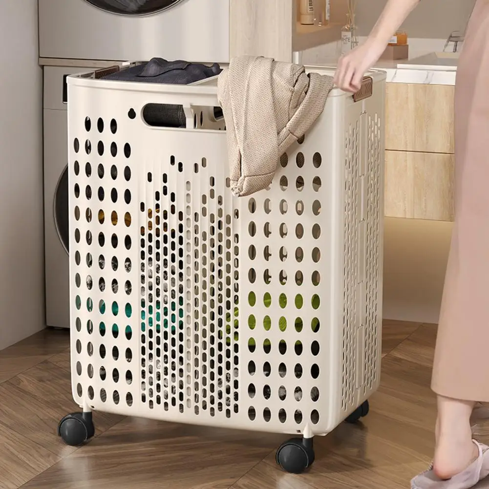 Foldable Laundry Basket with Wheels - Large Capacity Wheeled Hamper with Handle Storage, Space Saving Collapsible Design
Foldable Laundry Basket with Wheels - Large Capacity Wheeled Hamper with Handle Storage, Space Saving Collapsible Design