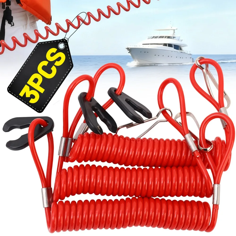 Engine Stop Switch Safety Lanyard Coiled Tether Cord for Jet Ski PWC Boat Outboard Motor Kill Switch Key Rope Universal Marine
Engine Stop Switch Safety Lanyard Coiled Tether Cord for Jet Ski PWC Boat Outboard Motor Kill Switch Key Rope Universal Marine