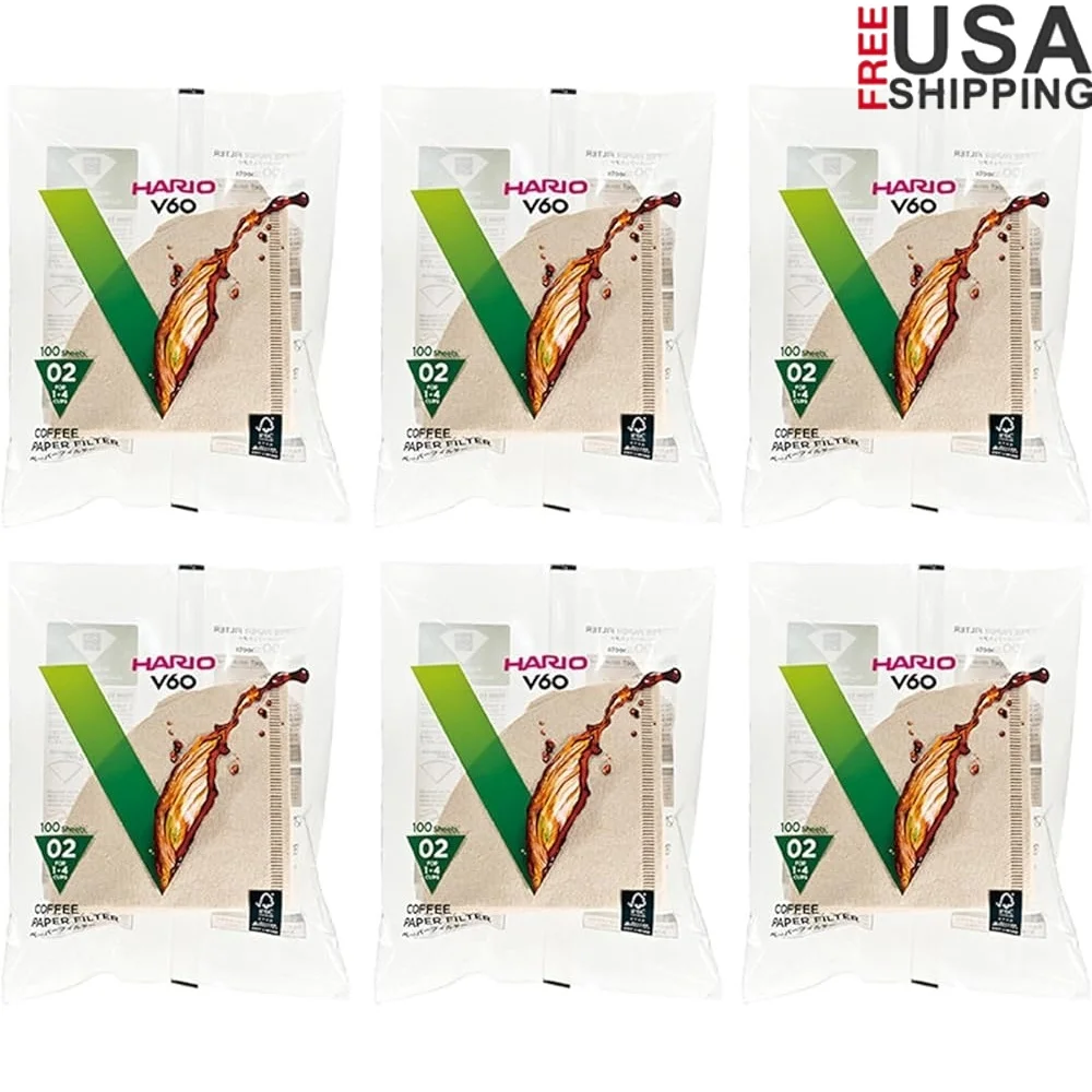 Natural Paper Coffee Filter Sheets 600ct Cone Shaped Compatible with 02 Dripper Easy to Use 1-4 Cups Brewing
Natural Paper Coffee Filter Sheets 600ct Cone Shaped Compatible with 02 Dripper Easy to Use 1-4 Cups Brewing
