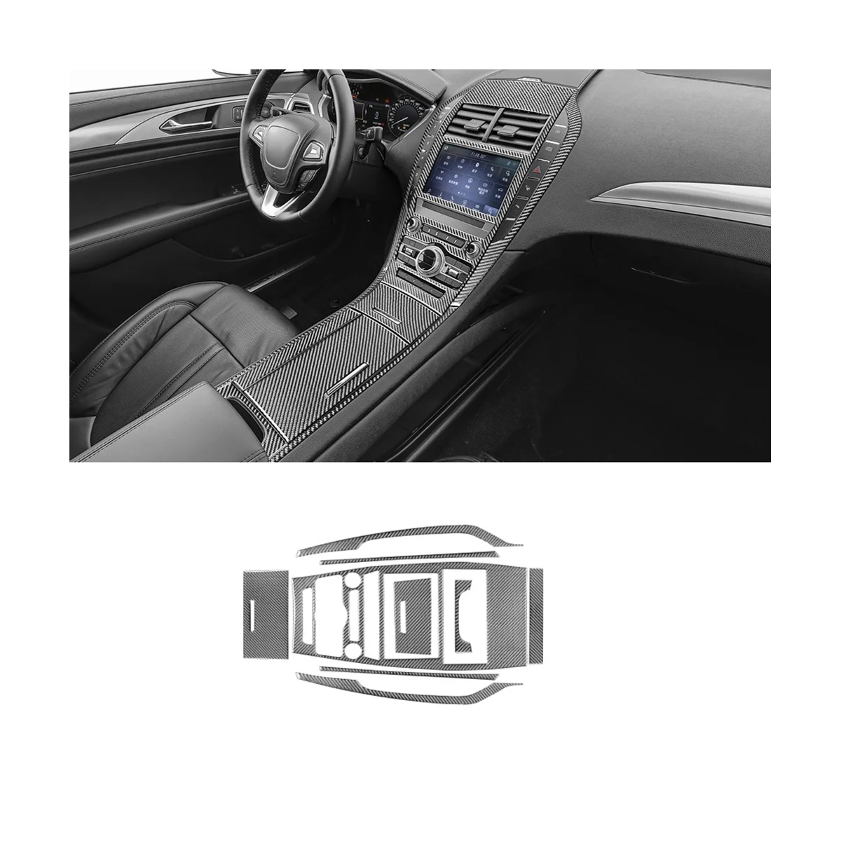 For Lincoln MKZ 2017-2020 Interior Accessories Central Control Gear Air Outlet Cover Trim Sticker - Soft Carbon Fiber
For Lincoln MKZ 2017-2020 Interior Accessories Central Control Gear Air Outlet Cover Trim Sticker - Soft Carbon Fiber