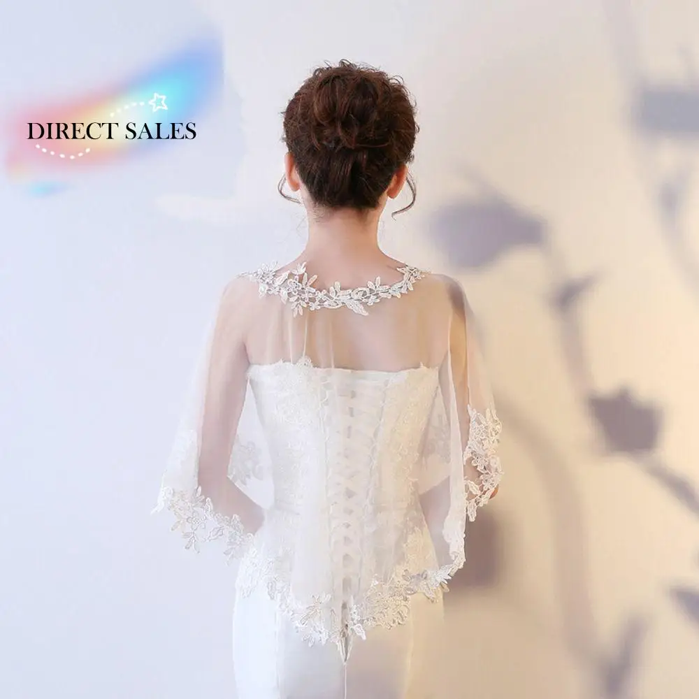 Wedding Accessories Short Wrap Summer Shawl Large Size Transparent Bridal Wedding Capes Women Wraps Lace Flower Shawl
Wedding Accessories Short Wrap Summer Shawl Large Size Transparent Bridal Wedding Capes Women Wraps Lace Flower Shawl
