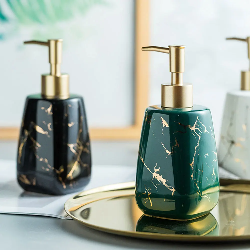 Ceramic Soap Dispenser Sturdy Base Design Bathroom Kitchen Decor Leakproof Portable Refillable Shampoo Lotion Bottle
Ceramic Soap Dispenser Sturdy Base Design Bathroom Kitchen Decor Leakproof Portable Refillable Shampoo Lotion Bottle