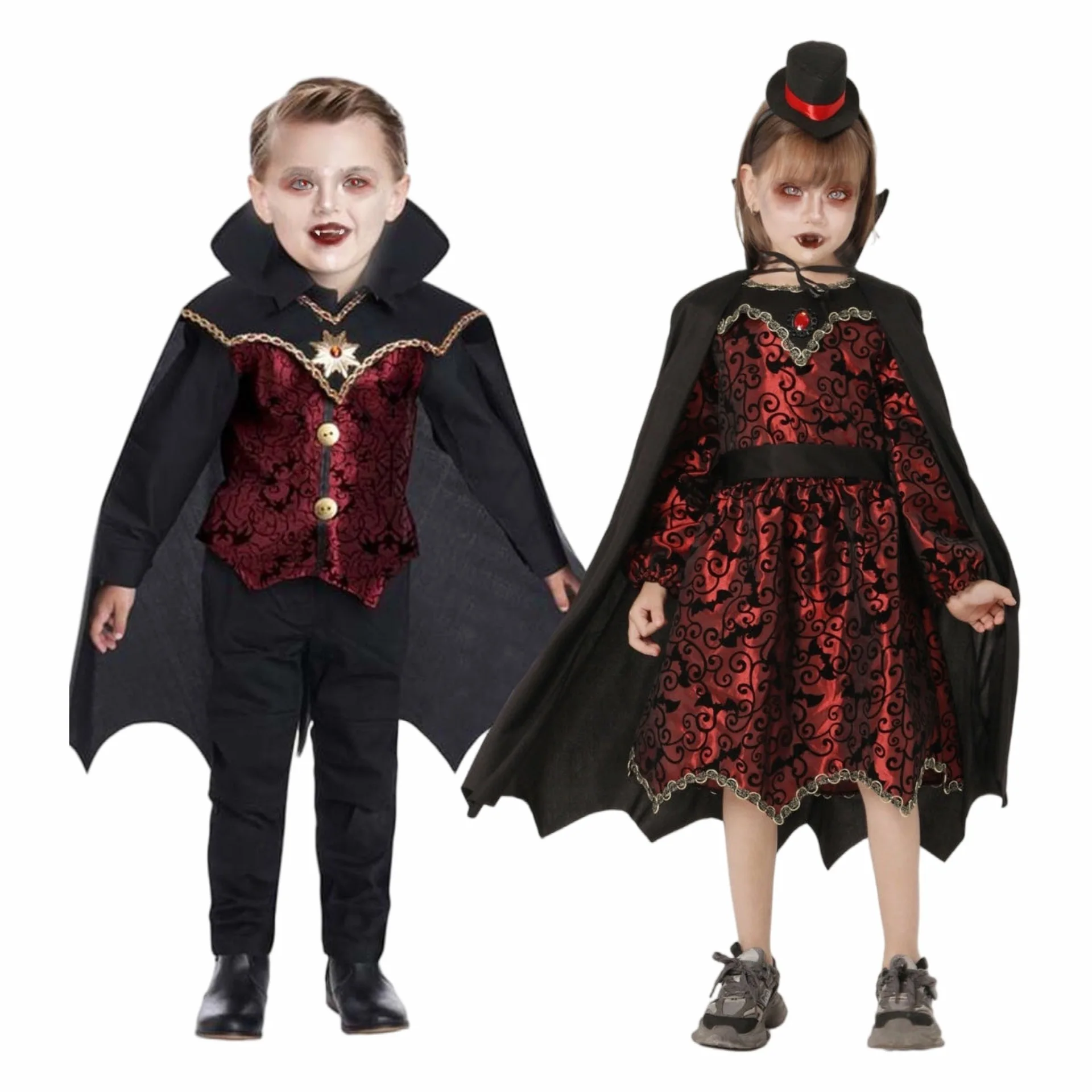 Halloween Costume Party Children's Scary Costume Vampire Noble Lady Cosplay Stage Performance Dress Children's Performance Dress
Halloween Costume Party Children's Scary Costume Vampire Noble Lady Cosplay Stage Performance Dress Children's Performance Dress
