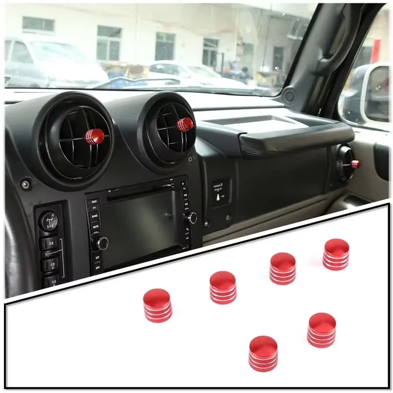 6 шт., красный/серебристый из алюминиевого сплава для Hummer H2 2003-2007 годов, Стайлинг автомобиля, крышка стержня регулировки кондиционера, аксессуары для интерьера 
6 шт., красный/серебристый из алюминиевого сплава для Hummer H2 2003-2007 годов, Стайлинг автомобиля, крышка стержня регулировки кондиционера, аксессуары для интерьера