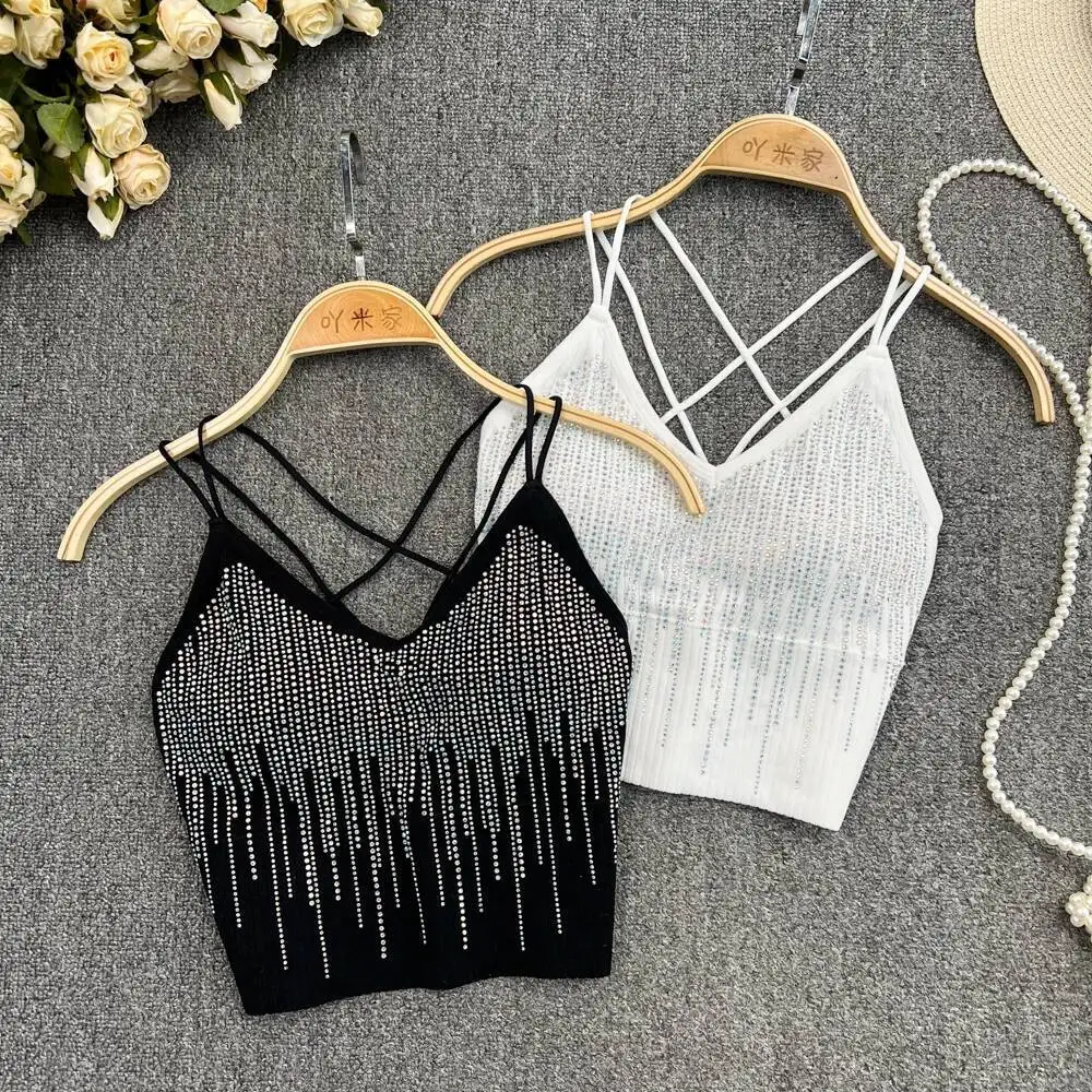 Chic Glitter Sequin Camis Sexy Backless Fashion Tank Top Slim Corset Bustier Bra Basic Straps Summer Women Party Crop Top Ins
Chic Glitter Sequin Camis Sexy Backless Fashion Tank Top Slim Corset Bustier Bra Basic Straps Summer Women Party Crop Top Ins