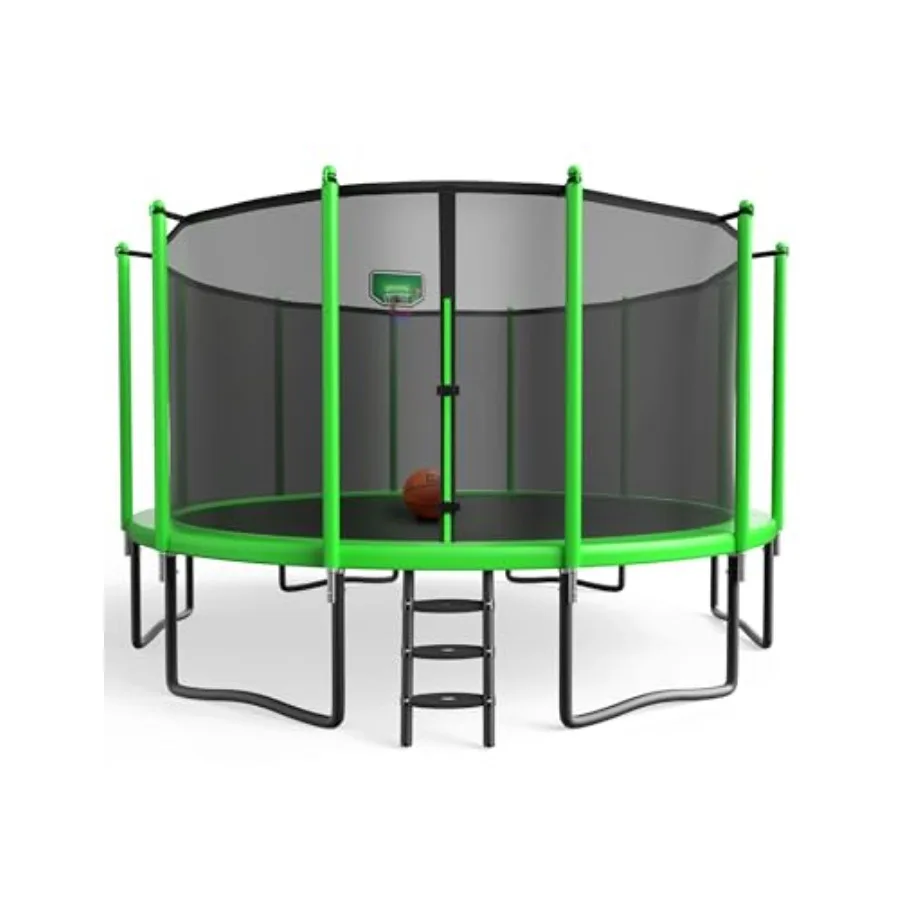 Outdoor backyard bouncer with basketball hoop: galvanized steel frame black heavy-duty 1500LBS capacity ASTM certified 8FT16FT
Outdoor backyard bouncer with basketball hoop: galvanized steel frame black heavy-duty 1500LBS capacity ASTM certified 8FT16FT