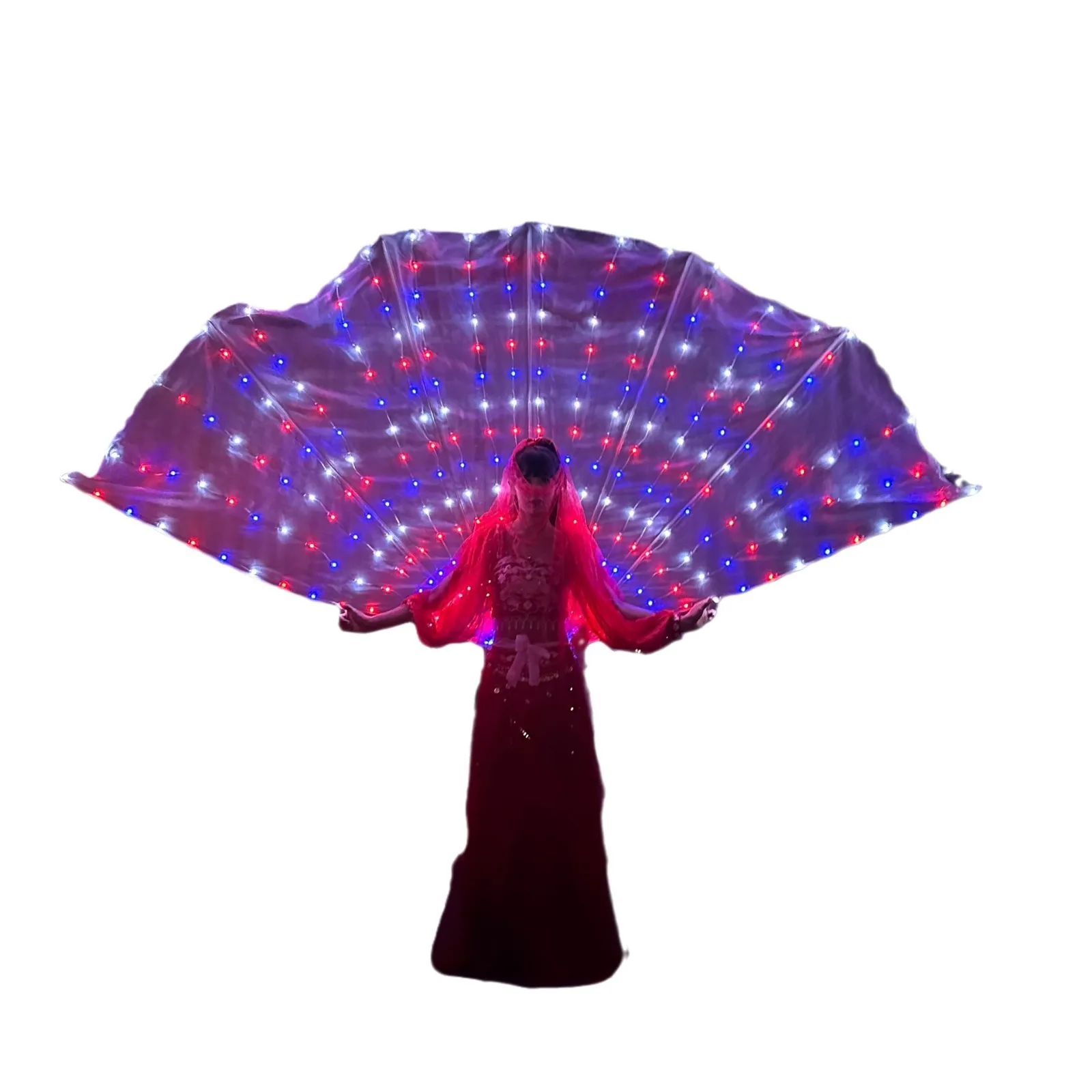 Luminous large back fan peacock open screen dance adult bar props square activity butterfly wings
Luminous large back fan peacock open screen dance adult bar props square activity butterfly wings
