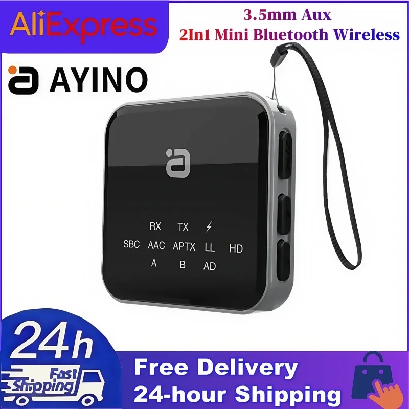AYINO MR260 3,5-мм аудиоадаптер Aux с AptX Adaptive, двухрежимный, 2-в-1, миниатюрный беспроводной Bluetooth-передатчик-приемник для автомобиля, телевизора/колонок
AYINO MR260 3,5-мм аудиоадаптер Aux с AptX Adaptive, двухрежимный, 2-в-1, миниатюрный беспроводной Bluetooth-передатчик-приемник для автомобиля, телевизора/колонок
