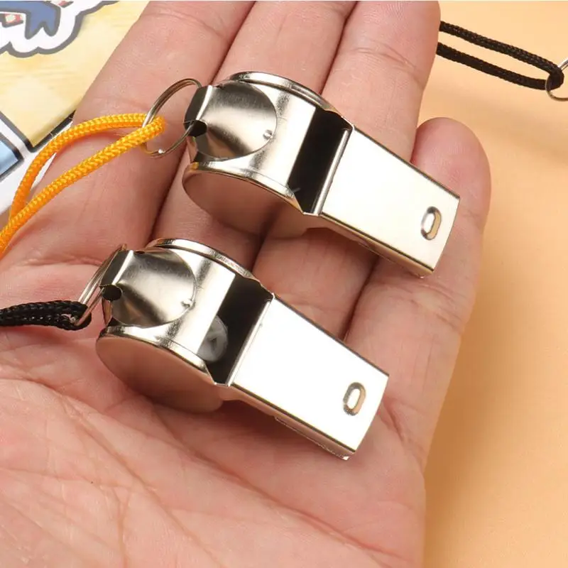 2Pcs Stainless Steel Whistle With Lanyard Outdoor Sports Whistle Super Loud Emergency Survival Whistle
2Pcs Stainless Steel Whistle With Lanyard Outdoor Sports Whistle Super Loud Emergency Survival Whistle