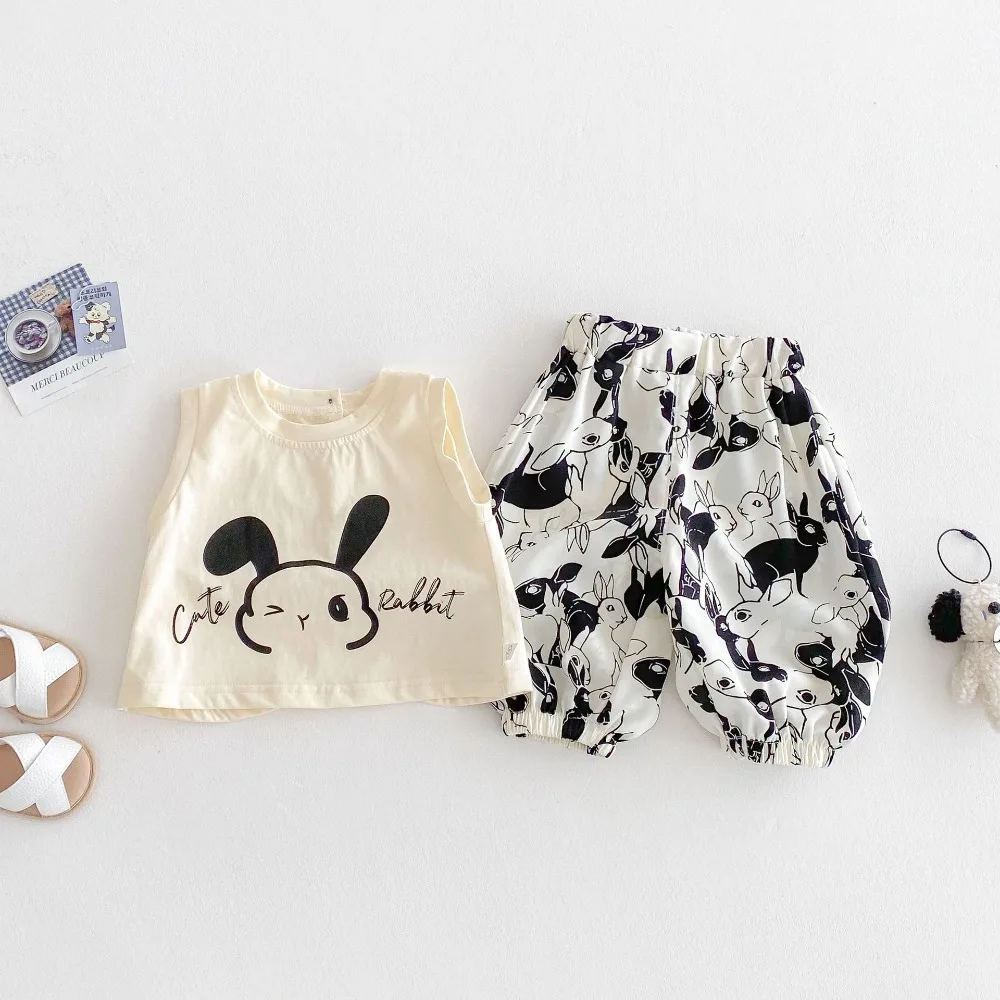 2025 Summer Children Girl Clothing Set 0-5Years Toddler Kids Sleeveless Rabbit Vest Tops+Cartoon Pant 2PCS Tracksuit Clothes
2025 Summer Children Girl Clothing Set 0-5Years Toddler Kids Sleeveless Rabbit Vest Tops+Cartoon Pant 2PCS Tracksuit Clothes