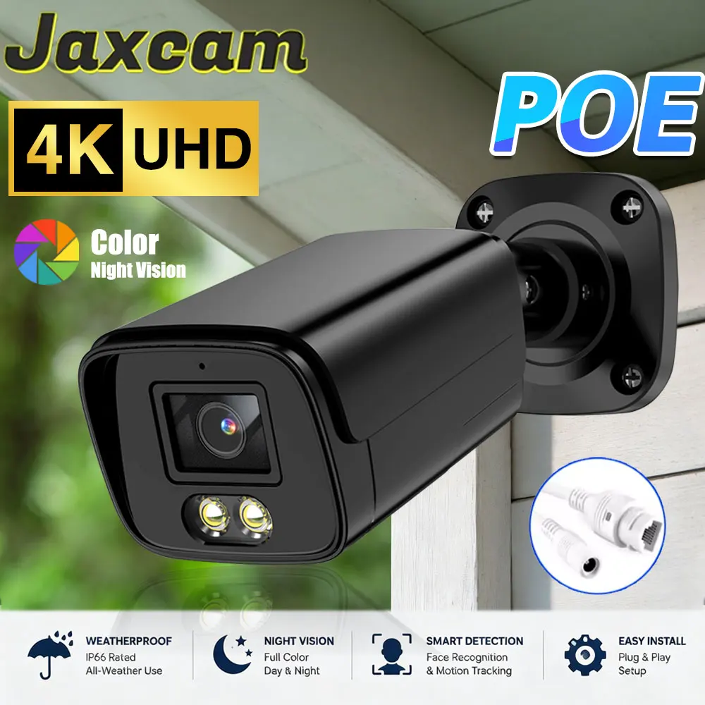 8MP 4K POE Wired IP H.265 Audio Record CCTV Face Detection Color Night Vision Waterproof IP66 Outdoor Security Video Cam ICsee
8MP 4K POE Wired IP H.265 Audio Record CCTV Face Detection Color Night Vision Waterproof IP66 Outdoor Security Video Cam ICsee