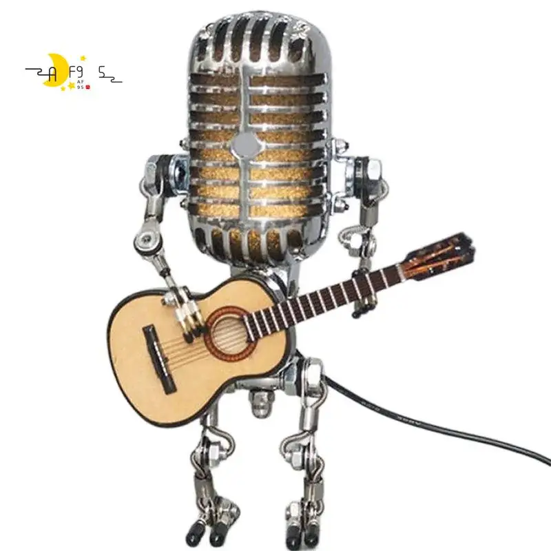 Настольная лампа-робот AF95 в ретро-стиле с микрофоном, винтажная настольная лампа-робот с сенсорным диммером, простая в использовании, желтая
Настольная лампа-робот AF95 в ретро-стиле с микрофоном, винтажная настольная лампа-робот с сенсорным диммером, простая в использовании, желтая