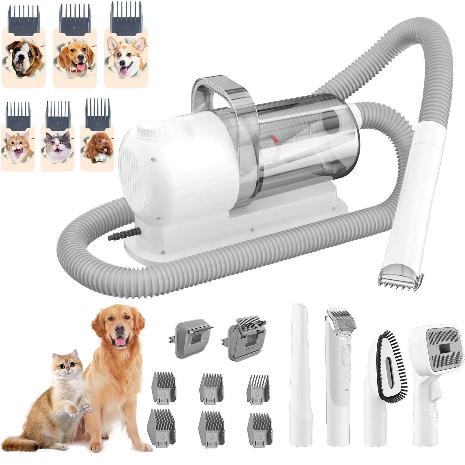 Бритвы для домашних животных, набор для ухода за домашними животными и вакуумным всасыванием, 99% профессиональные машинки для стрижки волос домашних животных с направляющими 6 размеров, расчески для длинных или коротких волос, кошек, собак
Бритвы для домашних животных, набор для ухода за домашними животными и вакуумным всасыванием, 99% профессиональные машинки для стрижки волос домашних животных с направляющими 6 размеров, расчески для длинных или коротких волос, кошек, собак