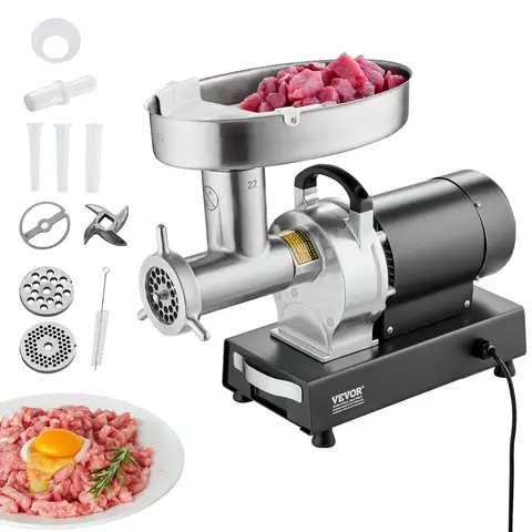 Succebuy Meat Grinder Electric Meat Grinders Grinding Plate Stainless Steel Commercial for Kitchen Restaurant Butcher Store