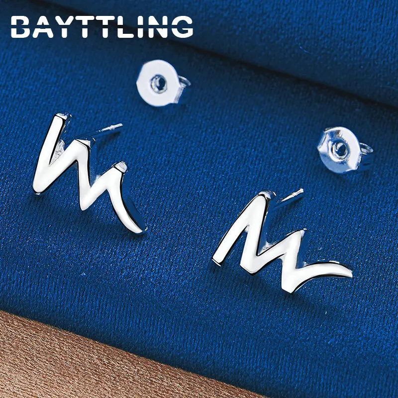 BAYTTLING New 925 Sterling Silver Lightning Stud Earrings For Women Fashion Girlfriend Gifts Earrings Wedding Jewelry Accessorie
BAYTTLING New 925 Sterling Silver Lightning Stud Earrings For Women Fashion Girlfriend Gifts Earrings Wedding Jewelry Accessorie