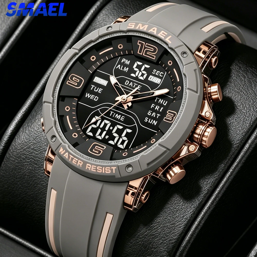 SMEAL Sport Digital Watches Men Cool Decoration Large Dial Dual Time Display Shockproof Quartz Wristwatches for Young Males
SMEAL Sport Digital Watches Men Cool Decoration Large Dial Dual Time Display Shockproof Quartz Wristwatches for Young Males