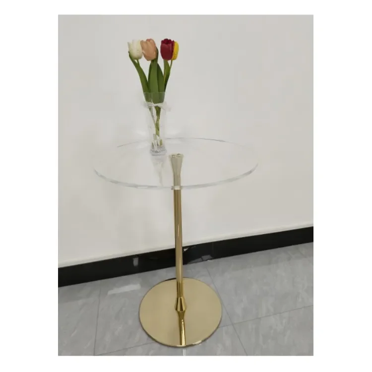 Modern Style Acrylic Frosted Side Table With A Metal Base For Living Room Clear Acrylic Gold Table Coffee Table
Modern Style Acrylic Frosted Side Table With A Metal Base For Living Room Clear Acrylic Gold Table Coffee Table