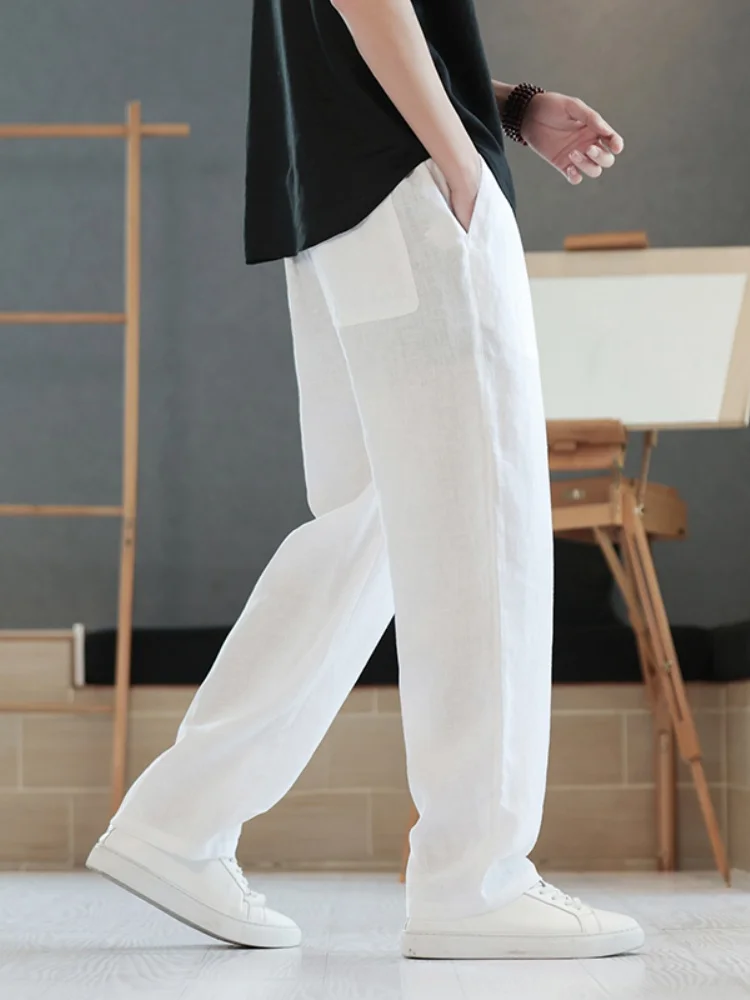 Белые льняные хлопковые повседневные брюки мужские свободного прямого кроя, премиум-класса, в новом китайском стиле, дышащие, летние
Белые льняные хлопковые повседневные брюки мужские свободного прямого кроя, премиум-класса, в новом китайском стиле, дышащие, летние