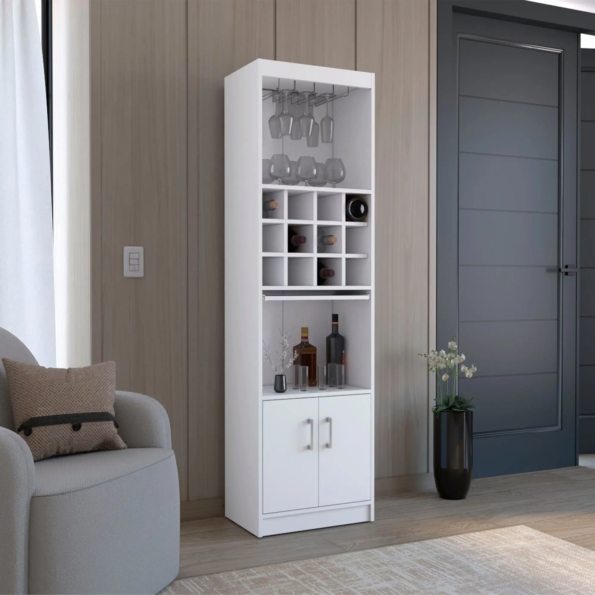 Pisek 5-Tier Wine And Liquor Cabinet 12 Bottle Cubbies 5 Shelves For Home Bar
Pisek 5-Tier Wine And Liquor Cabinet 12 Bottle Cubbies 5 Shelves For Home Bar