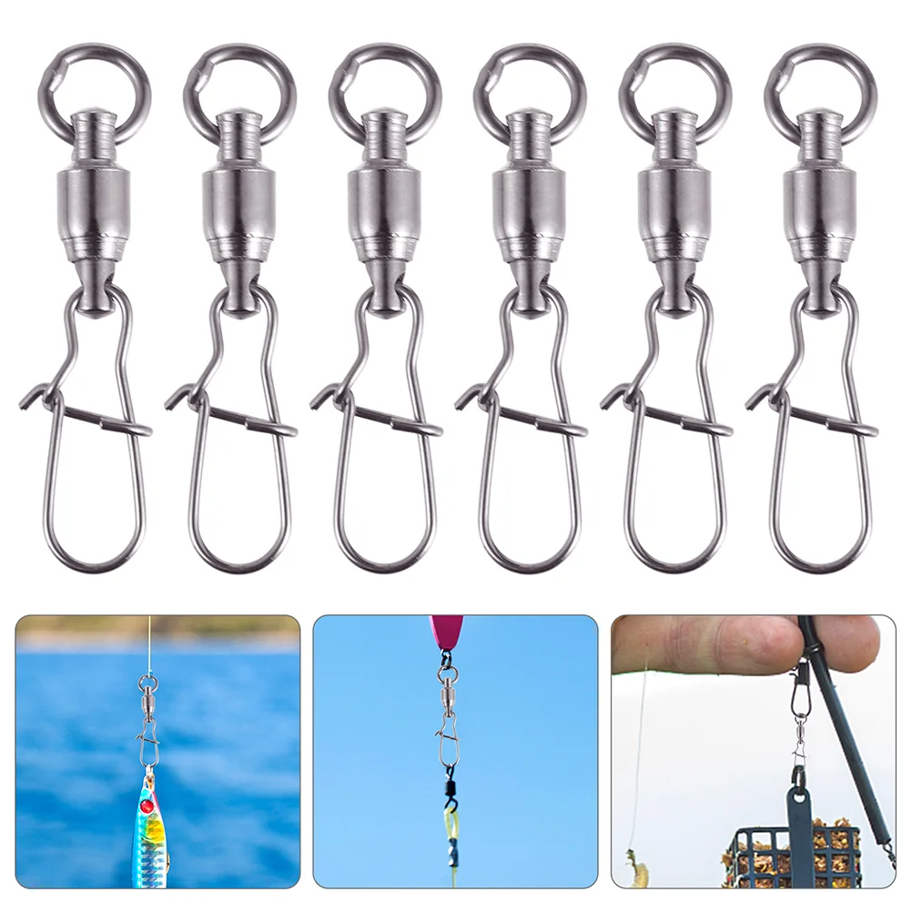 30 Pcs Fish Line Connector Stainless Steel Swivels Fishing Tackle Lure Gear Accessories High Velocity Rotation Practical
30 Pcs Fish Line Connector Stainless Steel Swivels Fishing Tackle Lure Gear Accessories High Velocity Rotation Practical