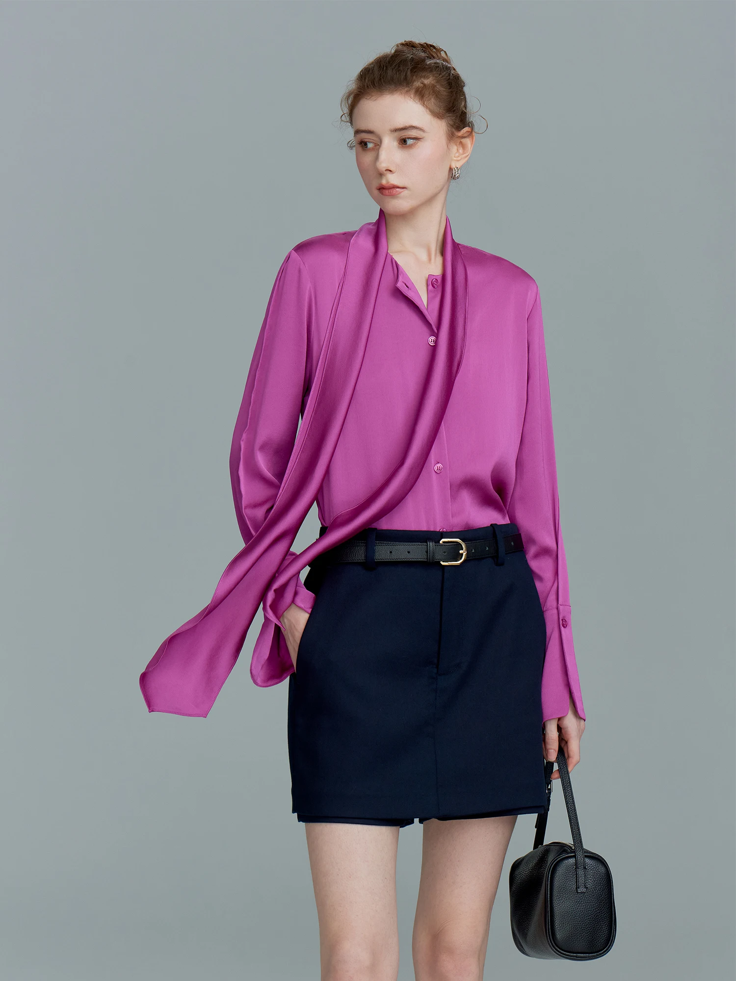 Detachable Sash Shirt "Comparable to Silk" Material French Style Loose Fit Long Sleeve Women's Shirt Polyester Fiber
Detachable Sash Shirt "Comparable to Silk" Material French Style Loose Fit Long Sleeve Women's Shirt Polyester Fiber