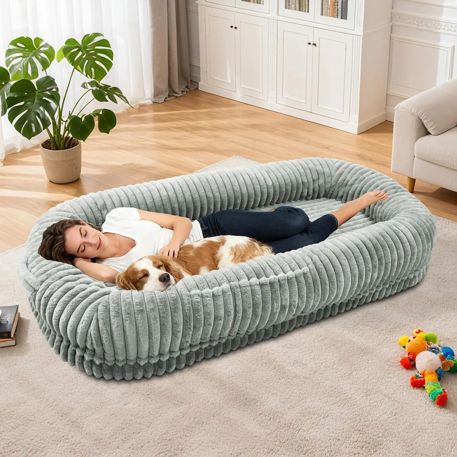 Extra Large Orthopedic Dog Bed for Adults and Pets, 70x38x10 Inches, Washable Memory Foam, Grey Green
Extra Large Orthopedic Dog Bed for Adults and Pets, 70x38x10 Inches, Washable Memory Foam, Grey Green