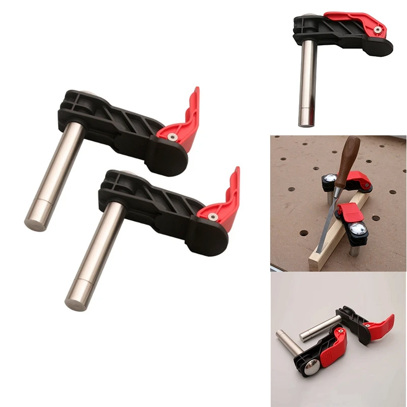 2Pc Workbench Dog Holes Quick Acting Hold Down Clamp Stainless Steel Adjustable Woodworking Bench Press Fixed Tool
2Pc Workbench Dog Holes Quick Acting Hold Down Clamp Stainless Steel Adjustable Woodworking Bench Press Fixed Tool