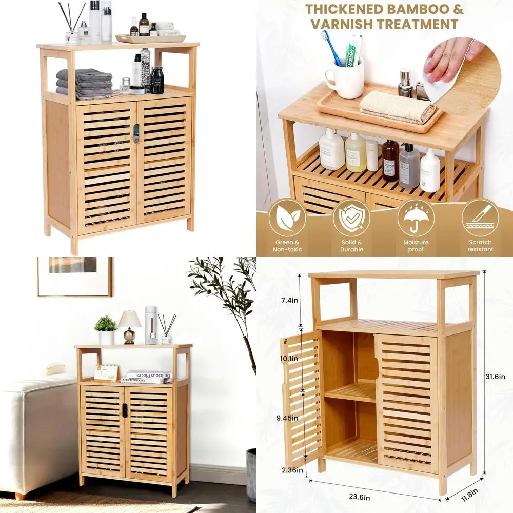 Doorless Bamboo Shelving Unit - Freestanding Storage Cabinet for Home Use
Doorless Bamboo Shelving Unit - Freestanding Storage Cabinet for Home Use