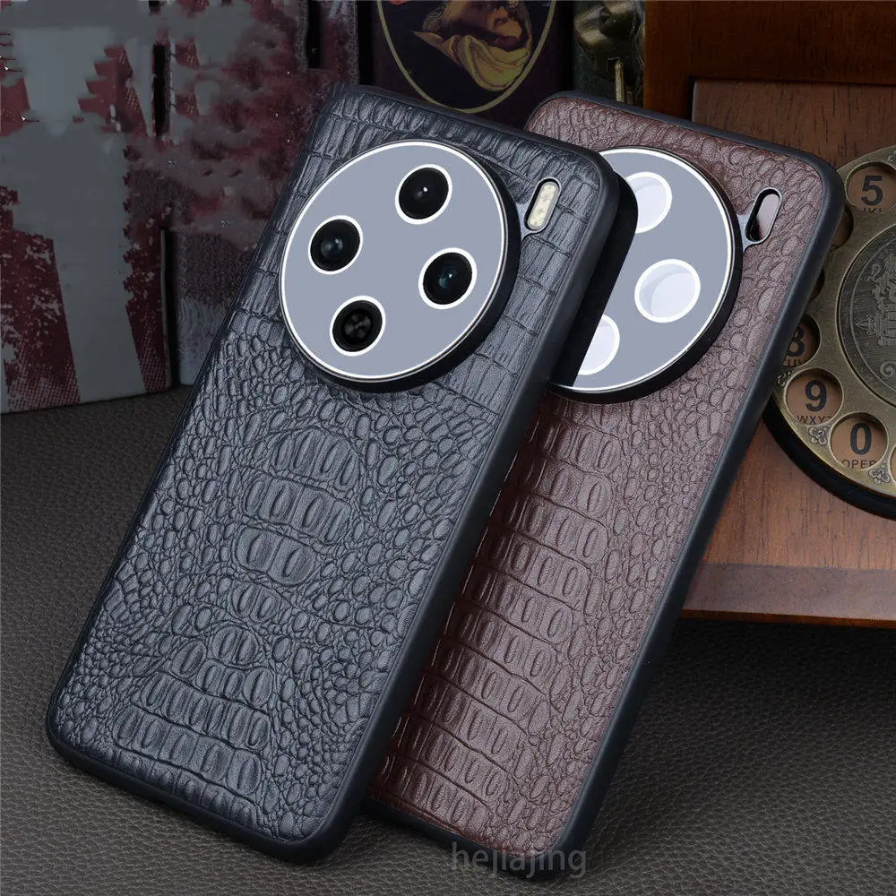 Чехол из натуральной яловой кожи крокодила для Vivo X200 Ultra Pro, деловая задняя крышка 
Чехол из натуральной яловой кожи крокодила для Vivo X200 Ultra Pro, деловая задняя крышка