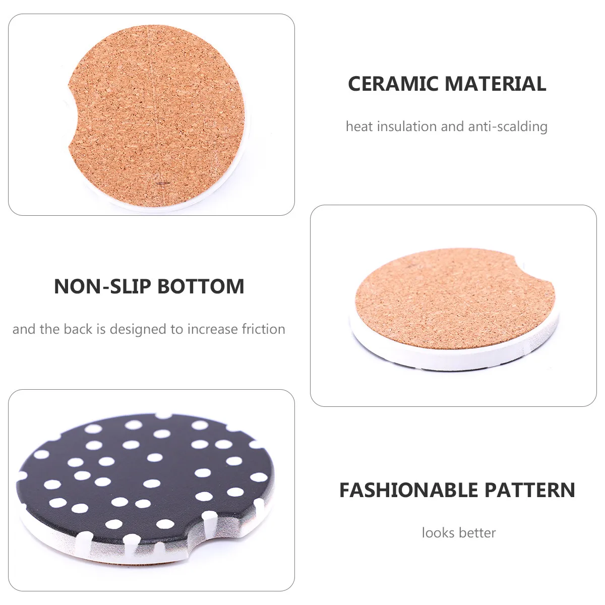 4 pcs Ceramic Coaster Round Cup Mat For Car Home Kitchen Hotel Use Tea Cup Pad Porcelain Water Absorption Table Mat
4 pcs Ceramic Coaster Round Cup Mat For Car Home Kitchen Hotel Use Tea Cup Pad Porcelain Water Absorption Table Mat